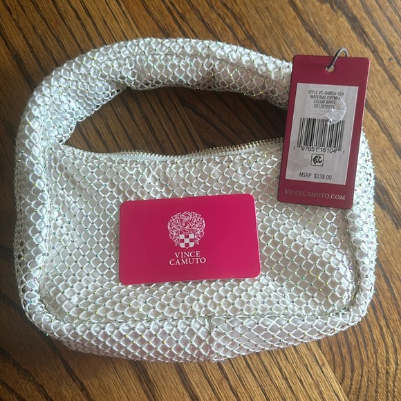 Vince Camuto white sparkly NWT Handbag Special occasion $138 - Picture 1 of 5